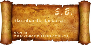 Steinhardt Barbara névjegykártya